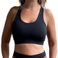 Black & Black Macramé Sports Bra