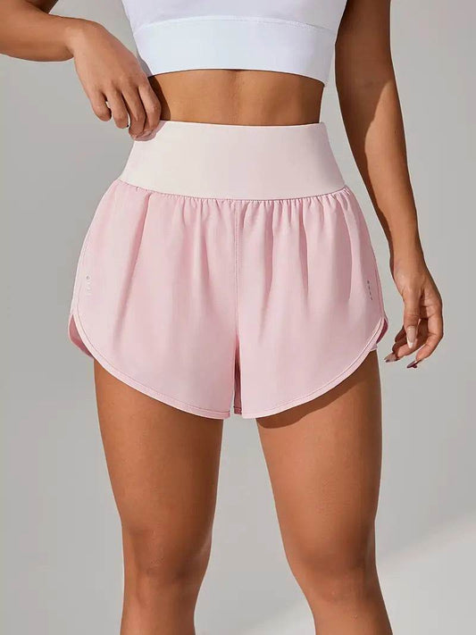 High-Waisted Ruffle Hem Shorts