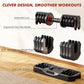 Adjustable Dumbbell Set Of 22.5LB Set-1Sec Adjustable Dumbbell Weights-5 In 1 Free Weights Dumbbells Set With Effortless Tray/No-Slip Handle-Compact Size For Women/Men At Home Gym