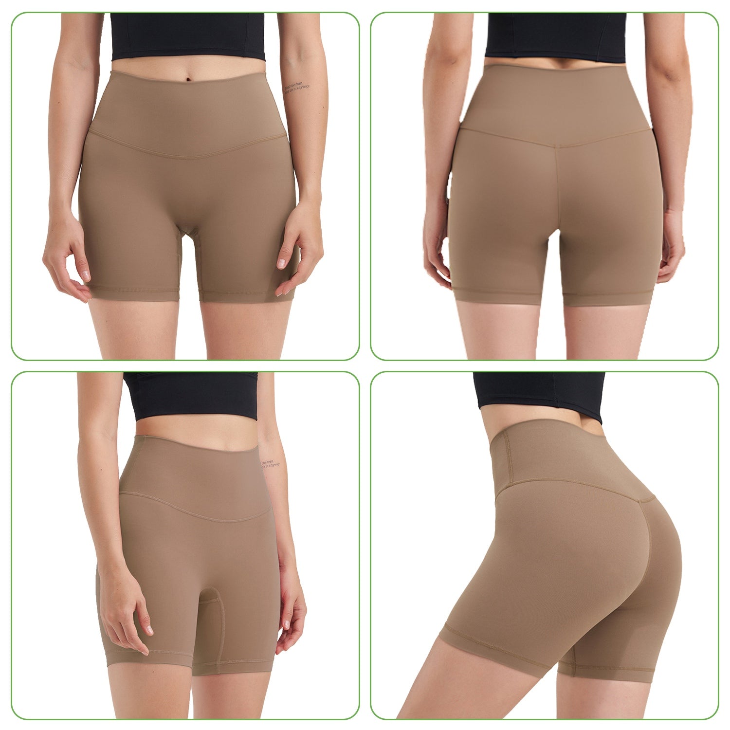 Women’s Seamless High‑Waist Booty Shorts – 6.3" Inseam for Running, Yoga & Volleyball