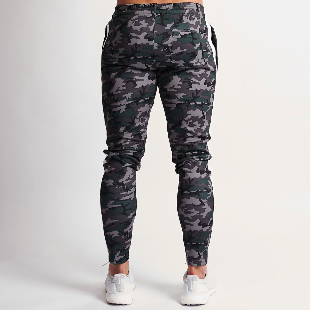 Men’s Stretch Camouflage Training Pants – Side Stripe Fit