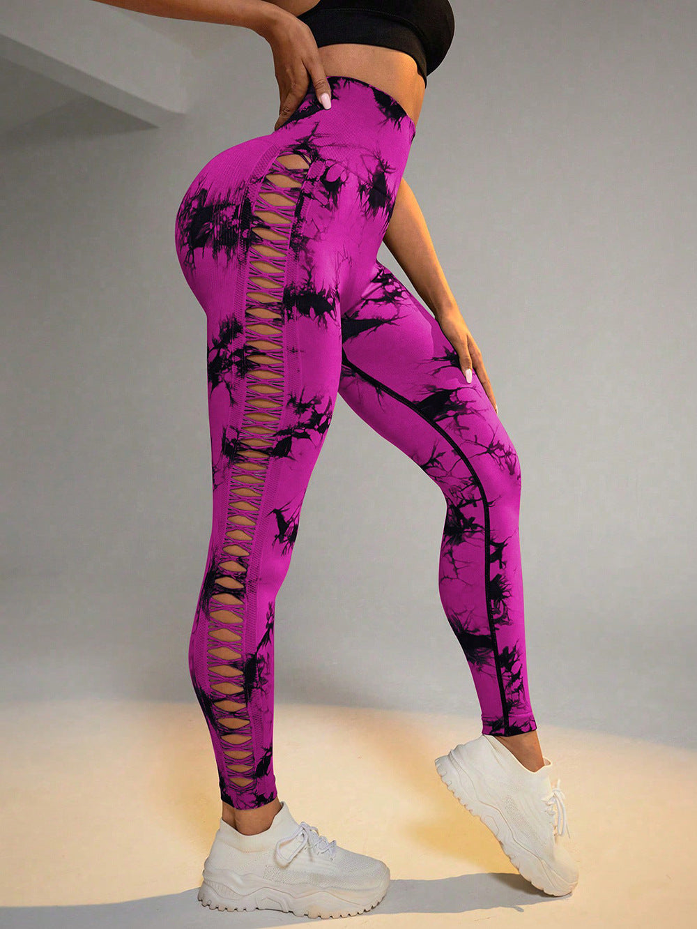 High‑Waist Tie‑Dye Seamless Leggings – Butt‑Lift Fit