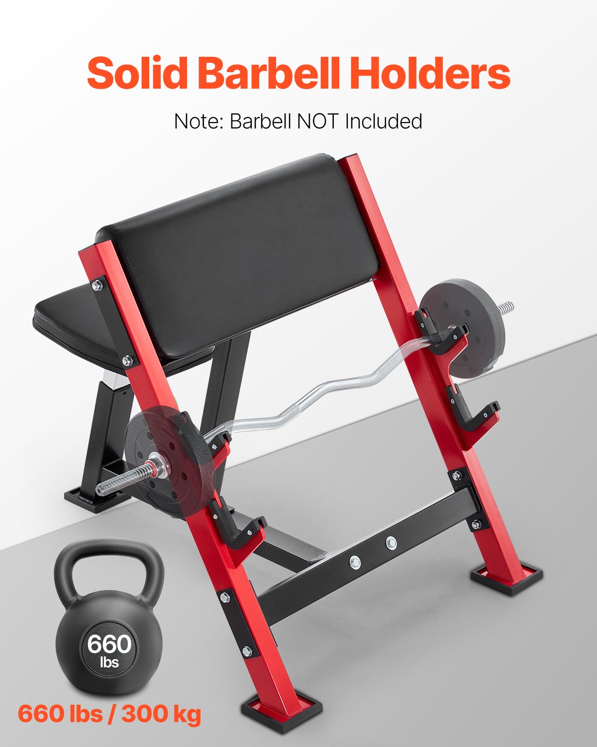 Elite Arm Isolation Preacher Curl Bench – 660lb Heavy-Duty Station