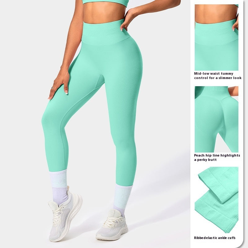 Sculpt & Texture: High-Waist Seamless Pleated Leggings