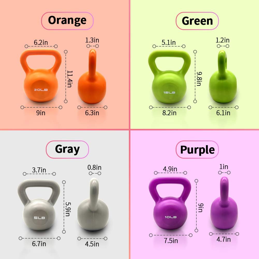 Pro-Grip 15 lb Vinyl Kettlebell – Mid-Range Strength & Functional Trainer