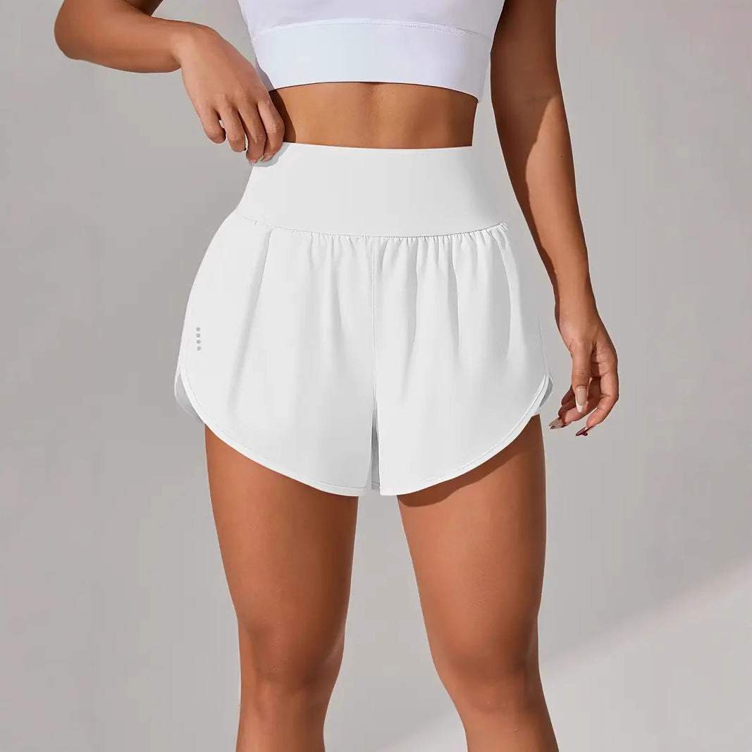High-Waisted Ruffle Hem Shorts