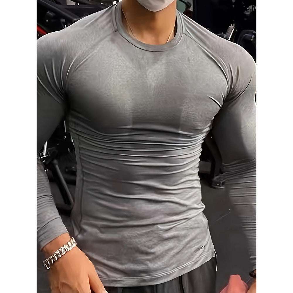 Long-sleeve Muscle-fit Athletic Workout Top