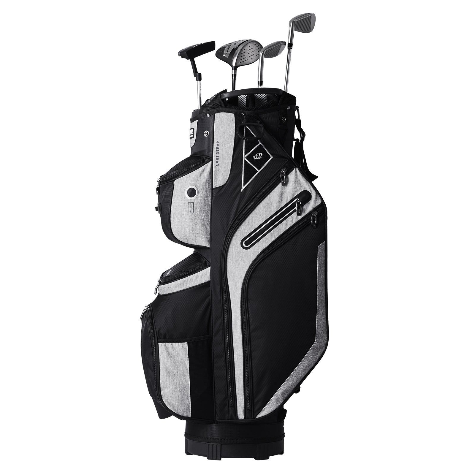 Elite Series 14-Way Golf Cart Bag – Stealth Black Color-Block