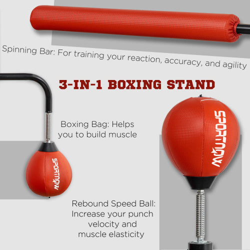 Gearrup 3-in-1 Reflex Bag & Speed Bag Stand | Height Adjustable