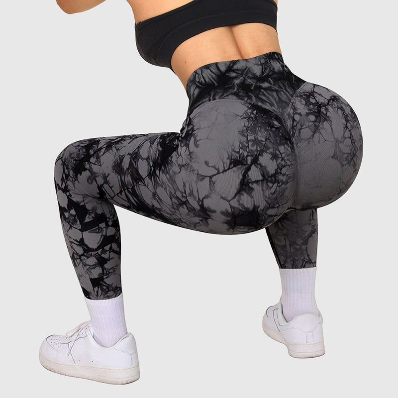 Women’s Seamless Yoga Leggings – Tie‑Dye Push Up Fit