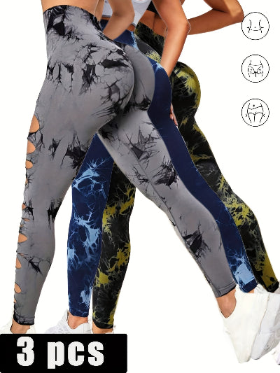 3-Pack Sculpt & Lift Seamless Leggings – High-Waist "Juice Peach" Sculpt