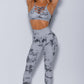 Tie-dye Crisscross Sport Bra and Leggings Set