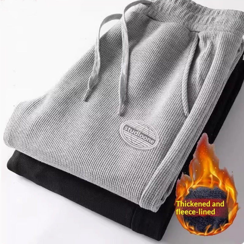 Men's fleece-lined waffle-knit joggers, photo 1