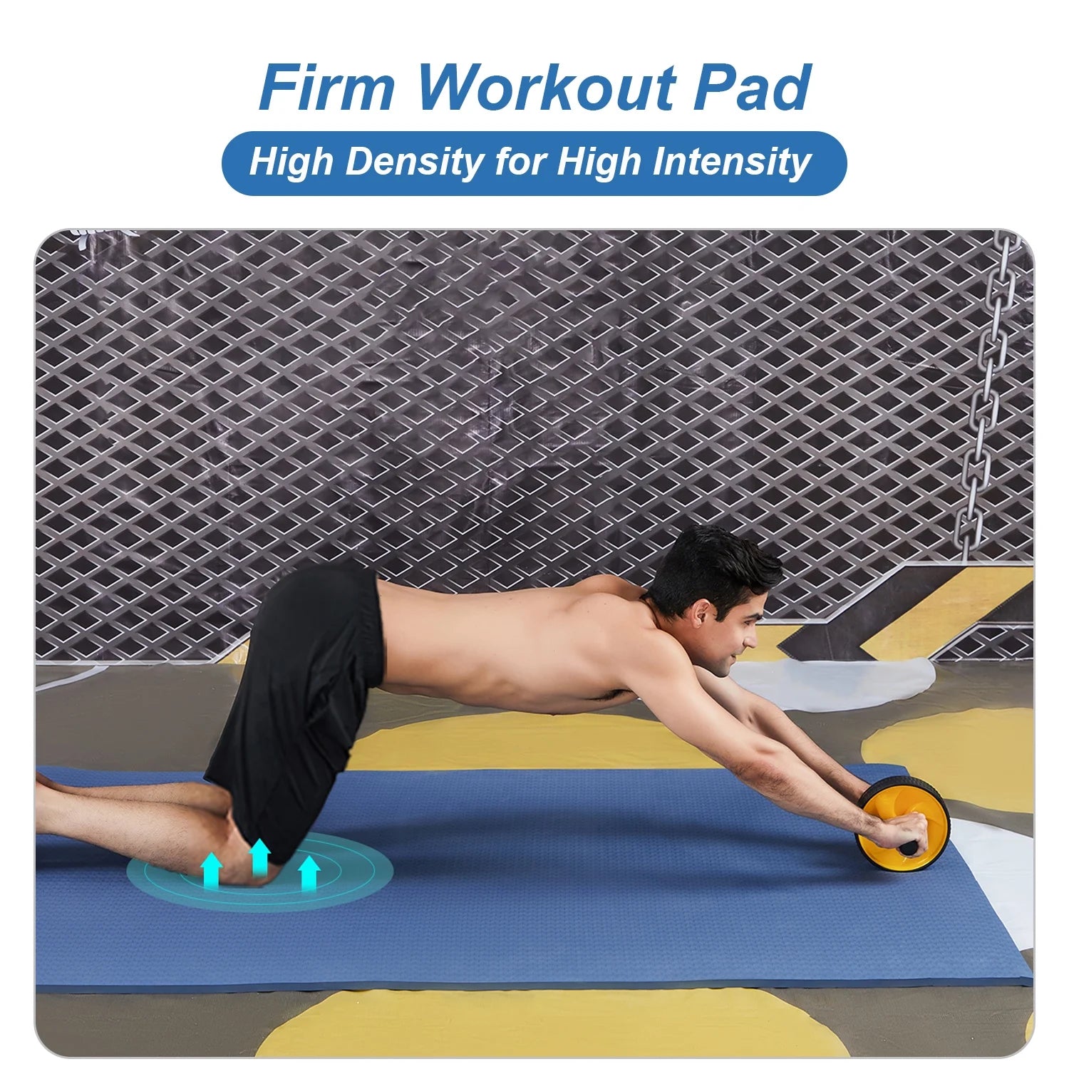 Large Yoga Mat Thick 15MM TPE Non-Slip Exercise Mats for Pilates Fitness Workouts, 78"X51", Blue