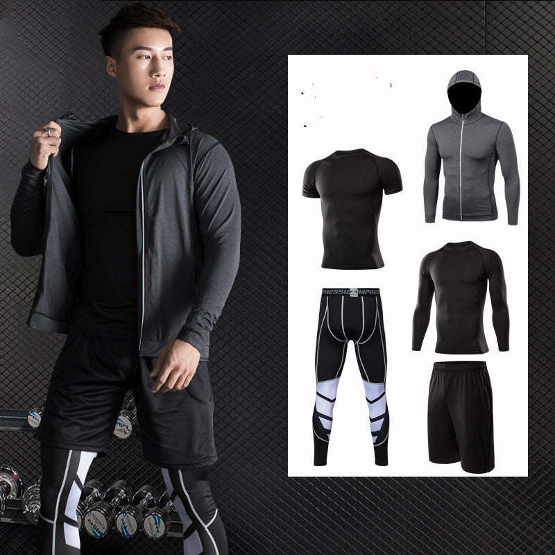 5-Piece Men’s Training Suit - Quick-Dry Running Set