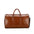 Retro business trip men's large capacity sports gym bag in blue PU leather with waterproof and breathable design