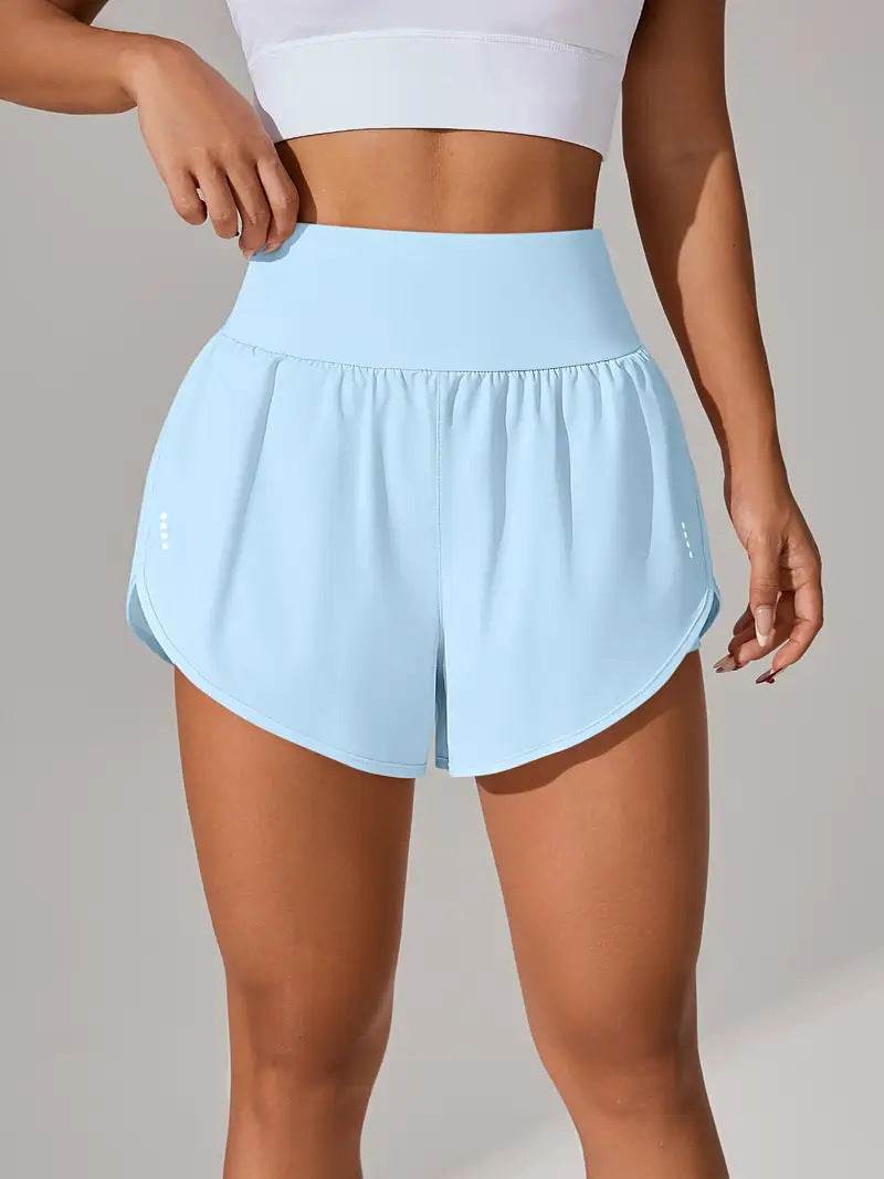 High-Waisted Ruffle Hem Shorts