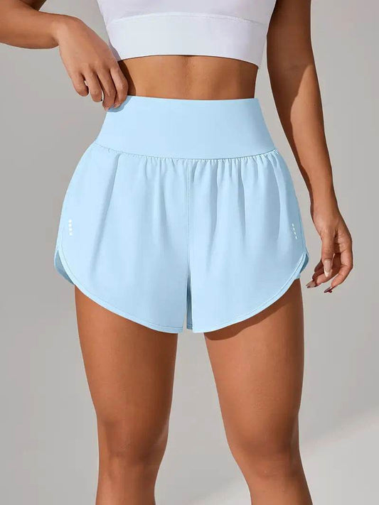 High-Waisted Ruffle Hem Shorts