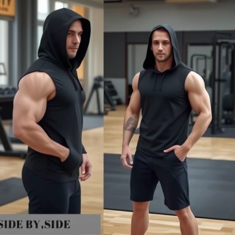 Men’s Hooded Training Vest | Sweat-Wicking Compression Gear