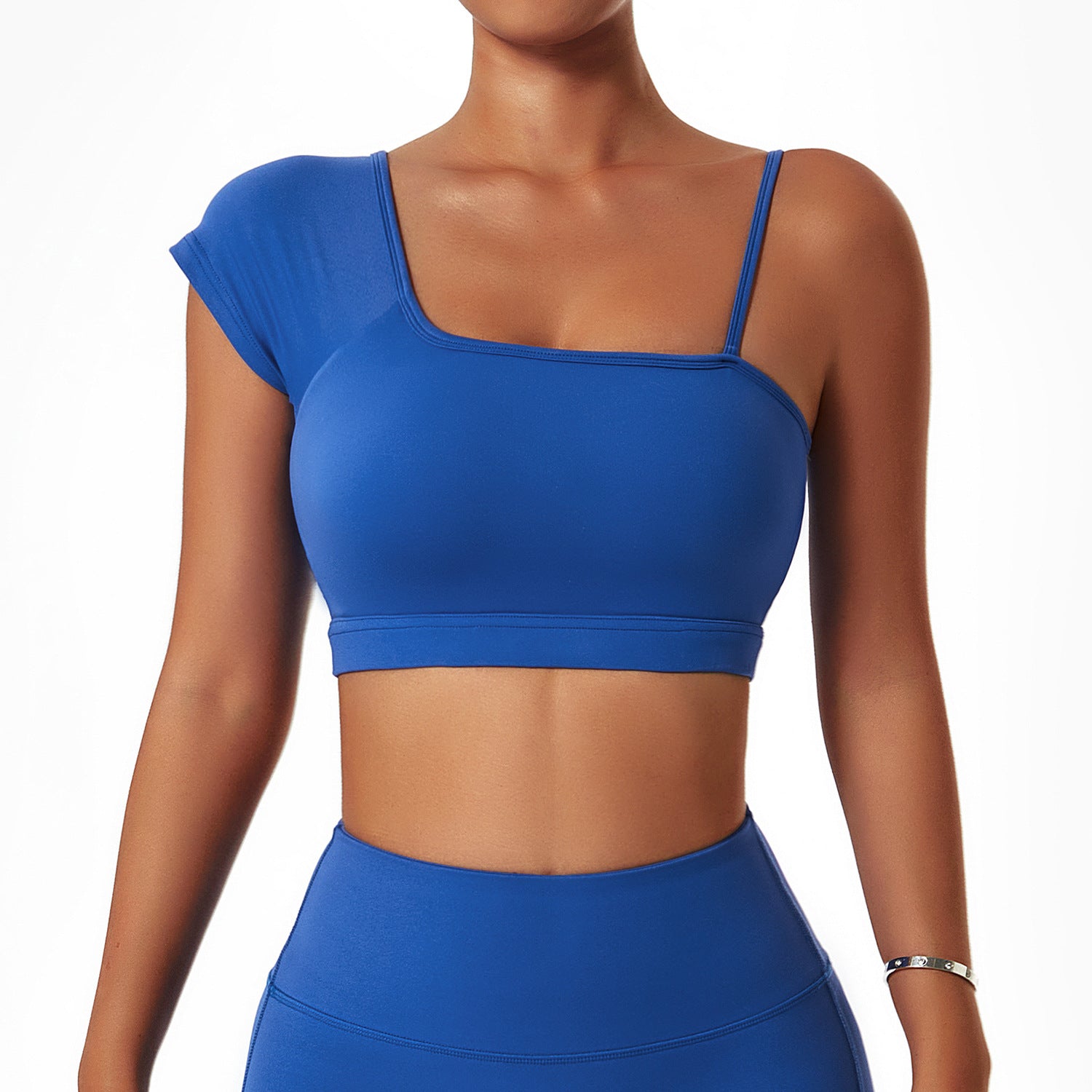 Women’s Off‑Shoulder Yoga & Running Set – Sports Bra + Tights
