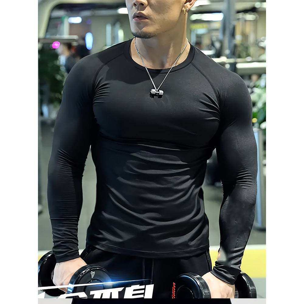 Long-sleeve Muscle-fit Athletic Workout Top