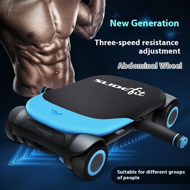 Automatic Rebound Ab Wheel – Four‑Wheel Home Core Trainer
