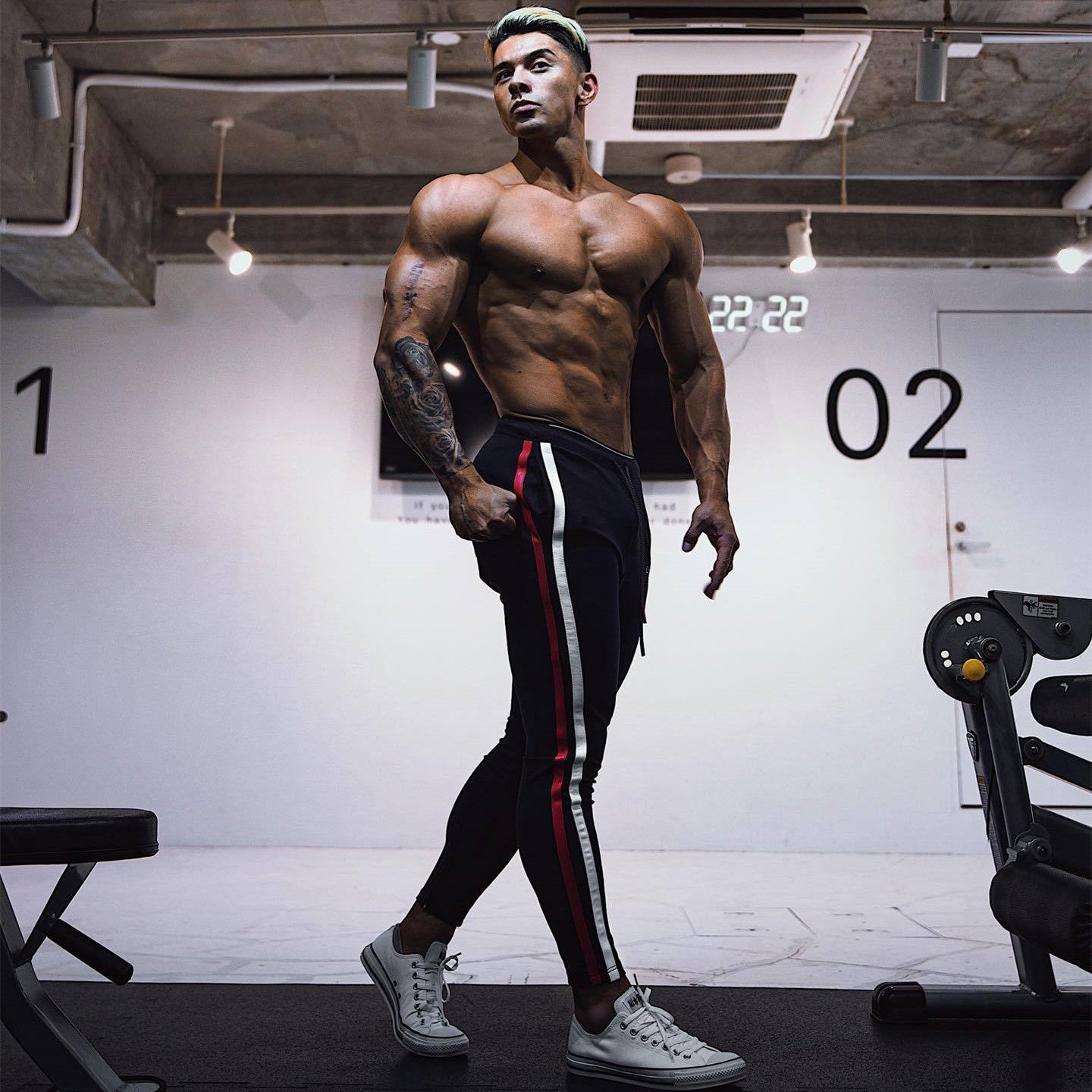 Men’s Premium Performance Cotton Workout Sweatpants - Black