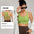 Premium Cross Backless Bra Yoga Workout Top in Black & Green