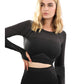 Decata Seamless Sports Top - Black & Brown