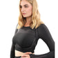 Decata Seamless Sports Top - Black & Brown