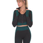 Trois Seamless Sports Jacket - Black with Blue