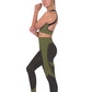 Trois Seamless Sports Bra - Black with Green