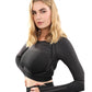 Decata Seamless Sports Top - Black & Brown
