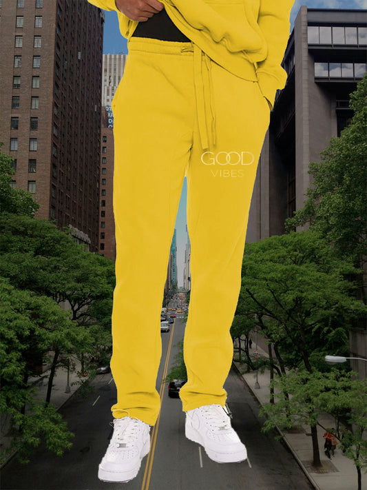 Mens GOOD VIBES Gold Foil Sweat Pants