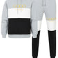 Good Vibes Gold Foil Hoodie Sweat Set GREY BLACK