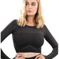 Decata Seamless Sports Top - Black & Brown