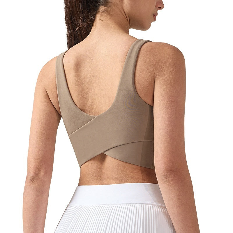 High Elasticity Shock-absorbing Fitness Bra With Breathability