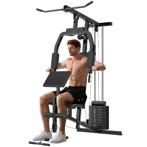 Premium Multifunction Home Gym System with 99-Lb Weight Stac