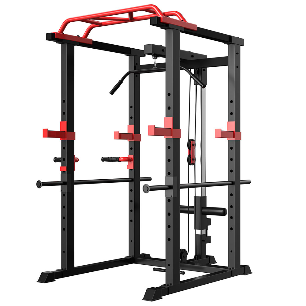 Multi-functional Power Cage Home Adjustable Pullup Squat Rack Capacity Comprehensive Fitness Barbell Rack