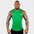 AeroFlex Drop Arm Training Tank on a muscular man, featuring a vibrant green color for elevated training style.