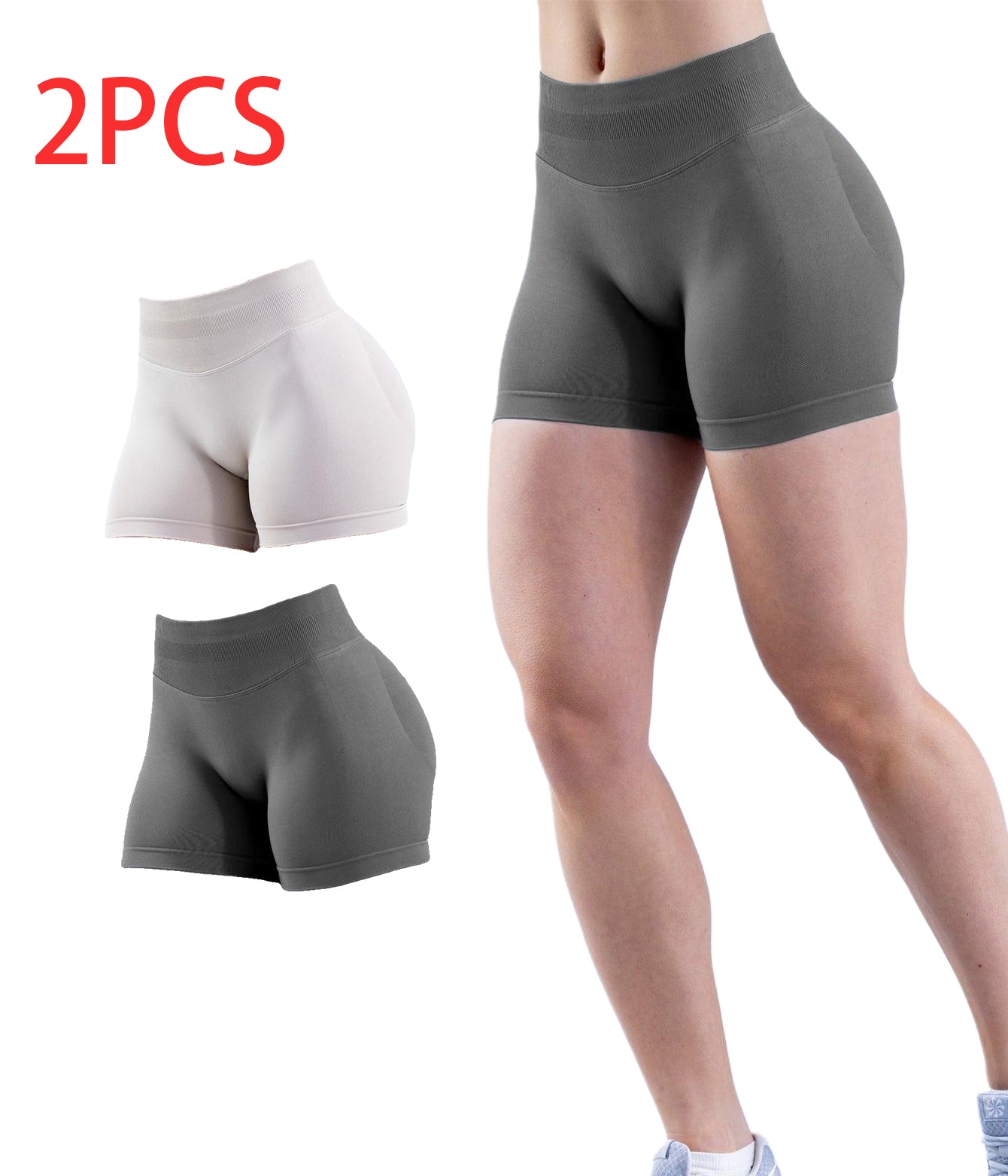 Pro-HIIT 2-Pack Quick-Dry Yoga Shorts – Dual-Layer Moisture Tech