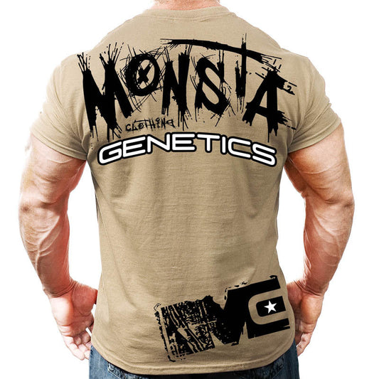 Big Print Brothers cotton stretch slim fit workout T-shirt for men in various colors and sizes