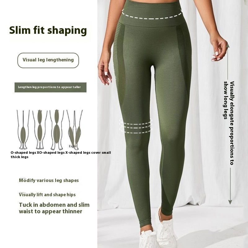 Infinite Sculpt High-Elastic Yoga Leggings – Seamless Hip-Lift Performance