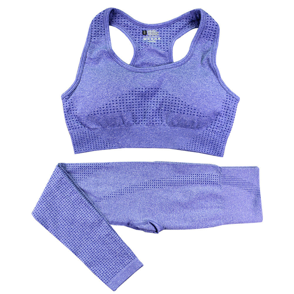 Women's seamless crop top and leggings set, colour option 1