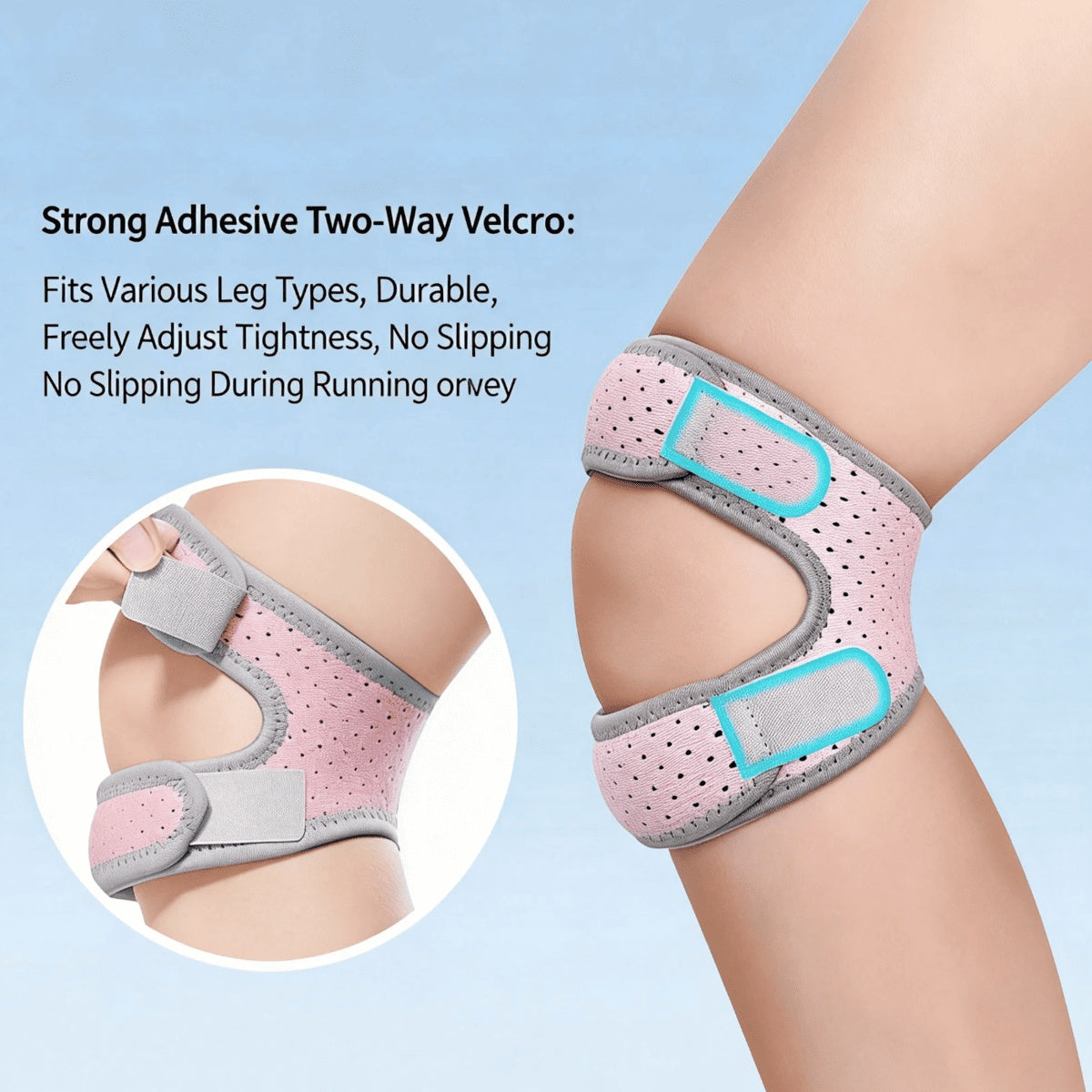 Pro-Guard Dual Patella Knee Strap – Adjustable Silicone Shock Support