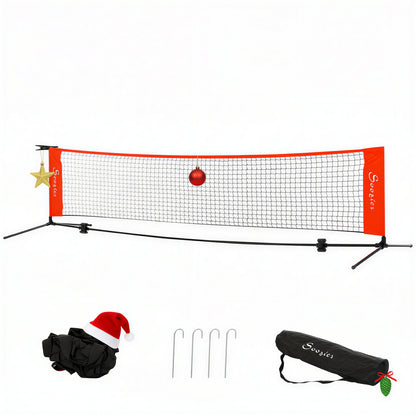 10ft Portable Multi‑Sport Net with Sideline & Carry Bag – Red
