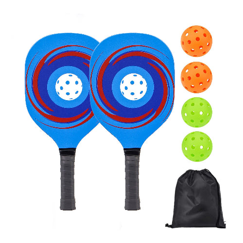 Premium Poplar Wood Pickleball Paddle Set – Vibrant UV Printing & Performance