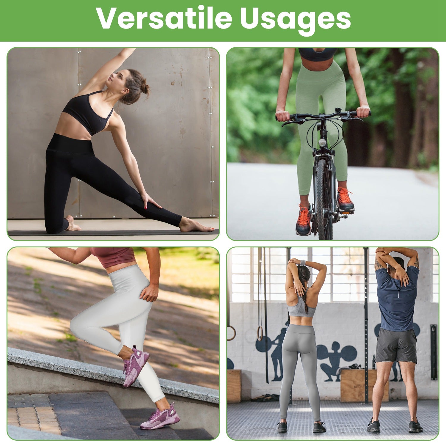 High-Waist Compression Running & Yoga Leggings - 25" Inseam