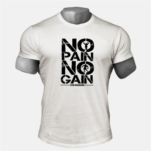Men's workout short sleeve T-shirt with round neck and slim fit in multiple colors