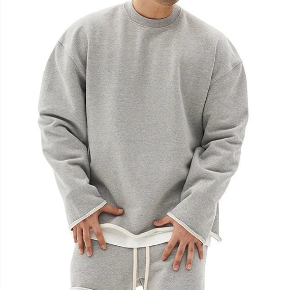 Men's Premium Workout Fit Pullover in Black & Beige Colors